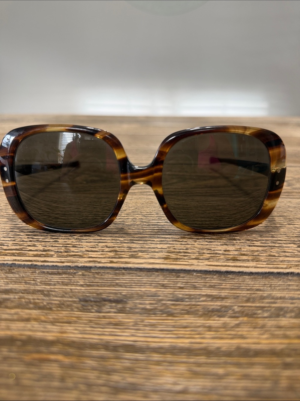 VTG 70’s Sultry American Optical Lucite XL Sunglasses with Soft Case Retro Foxy